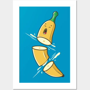 Banana Sliced Fruit Posters and Art